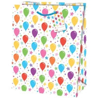 Taška darčeková malá Balóniky multicolor 19x10,2x23 cm