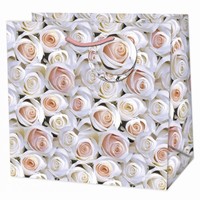 Taška darčeková Maxi Ruže svadobné 30x30x13,7 cm