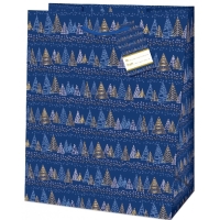 Taška darčeková Maxi Vianočné stromčeky 33 x 26,7 x 13,7 cm