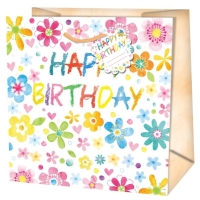 Taka drkov tvercov pastelov Happy Birthday 15x6x14,6 cm