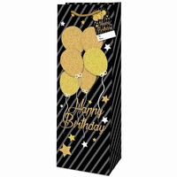 Taška darčeková na fľašu Zlaté narodeniny 36x12,6x8,9 cm