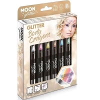 Telov pastelky s glitrami Holographic mix farieb 6 ks