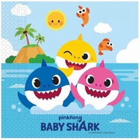 Servtky Baby shark 33 x 33 cm, 20 ks