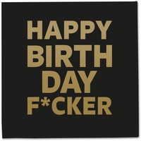 Servítky Happy Birthday F*cker čierne 20 ks