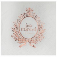 SERVTKY Just Married Rose Gold 25x25cm 20ks