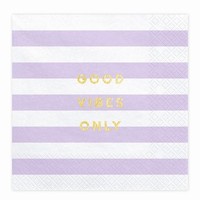 UBROUSKY YUMMY Good vibes only, svtl lila,33x33cm