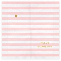 SERVÍTKY YUMMY Hello Georgeous, svetlo ružové, 33x33 cm