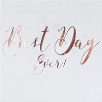 Servtky papierov Best Day Ever Rose Gold 33 cm, 20 ks