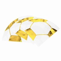 SERVÍTKY papierové Futbalová lopta metalická zlatá 29x29cm 16ks