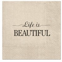 Servtky papierov Life is Beautiful 33 x 33 cm, 20 ks