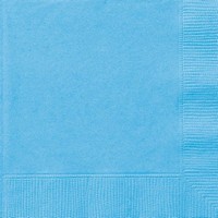 Servítky papierové svetlo modré 33 x 33 cm, 50 ks