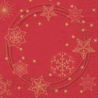 Servtky Dunisoft Star Shine Red 40x40 cm, 12 ks