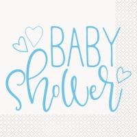 Servítky papierové Baby Shower modré 16 ks