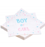 Servítky papierové Boy or Girl 33x33 cm, 20 ks