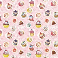 Servtky papierov Cupcakes 33 x 33 cm 20 ks