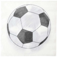 Futbalová párty - Servítky papierové Futbalová lopta 16.5 x 16.5 cm 20 ks