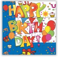 Ubrousky paprov Happy Birthday 33x33 cm 20 ks