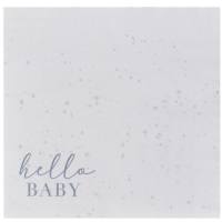 Servítky papierové Hello Baby Neutral 16,5x16,5 cm (16 ks)