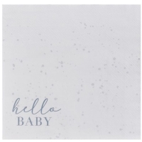Servtky papierov Hello Baby Neutral 16,5x16,5 cm (16 ks)