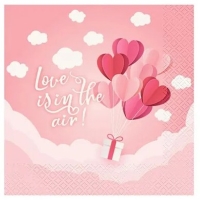 Ubrousky paprov Love is in the air rov 33x33cm 20ks