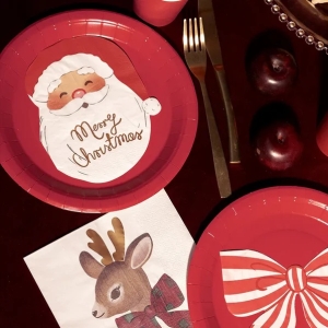 Ubrousky paprov Merry Christmas Santa 13x16 cm 12 ks