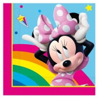Ubrousky paprov Minnie duha 33x33 cm 20 ks