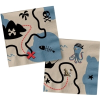 Ubrousky papírové Pirat party 33x33 cm 20 ks