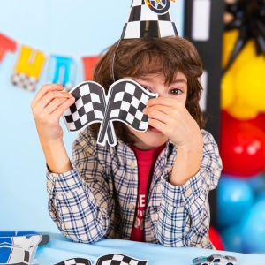 Ubrousky pap�rov� z�vodn� auta (vlajka) 17x11 cm 12 ks