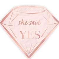 Ubrousky papírové She Said Yes růžové zlato 10 ks