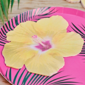 Ubrousky papírové Tropical Květ ibišku 16,5 x 16,5 cm 16 ks