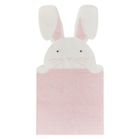 Servítky papierové Zajačik ružový 16 ks
