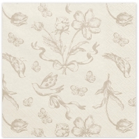 Ubrousky paprov bov s kytkami 33x33 cm 12 ks
