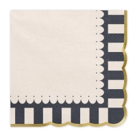 Ubrousky paprov erno-bov 33x33cm 12 ks
