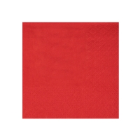 Servítky papierové červené 21 x 20 cm 25 ks