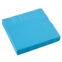 Servítky papierové modré Caribbean 33x33 cm, 20 ks