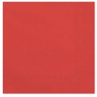 Ubrousky pap�rov� tmav� �erven� 33x33 cm 20 ks