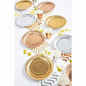 UBROUSKY papírové Zigzag metalické Rose Gold 33x33cm