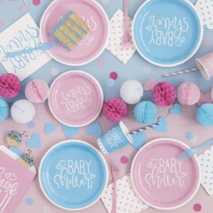 Tale paprov Baby Shower modr 8 ks