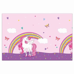 UBRUS plastov Jednoroec Rainbow Colors 120x180 cm