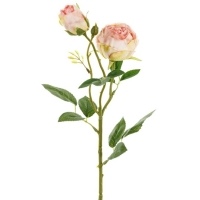 Uml kvtina  Re se dvma poupaty, 55 cm, svtle pudrov rov