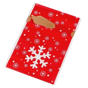 Sek vnon se stuhou erven s vlokou 12x17 cm 1 ks