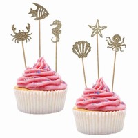 Zápichy na cupcakes zlaté Podmorský svet