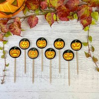 HALLOWEEN dekorcie na cupcakes tekvica 8ks