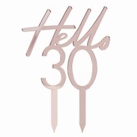 ZPICH do torty Hello 30 Rose Gold 13x10cm