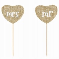 ZPICHY na tortu Jutov srdce Mr & Mrs 18,5cm