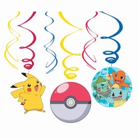 ZÁVESNÉ špirály Pokémoni 61 cm, 6ks