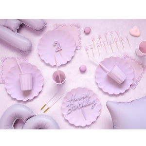 Zpich do dortu Happy Birthday fialov 17 cm