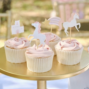 Zpichy na cupcakes Princess party 12 ks