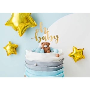 Zpich na dort Oh baby zlat 25 cm