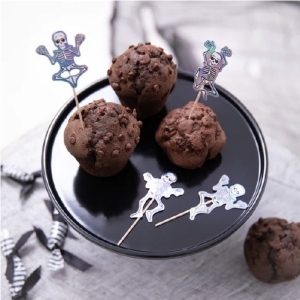 Halloween Skeleton Toppers 6 ks